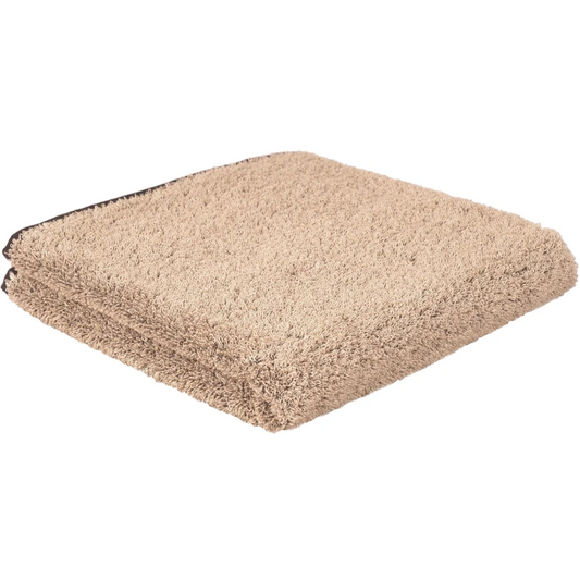 Leinen Frottier Handtuch in Beige+Schwarz von Erika Vaitkute Größe 50x100 cm