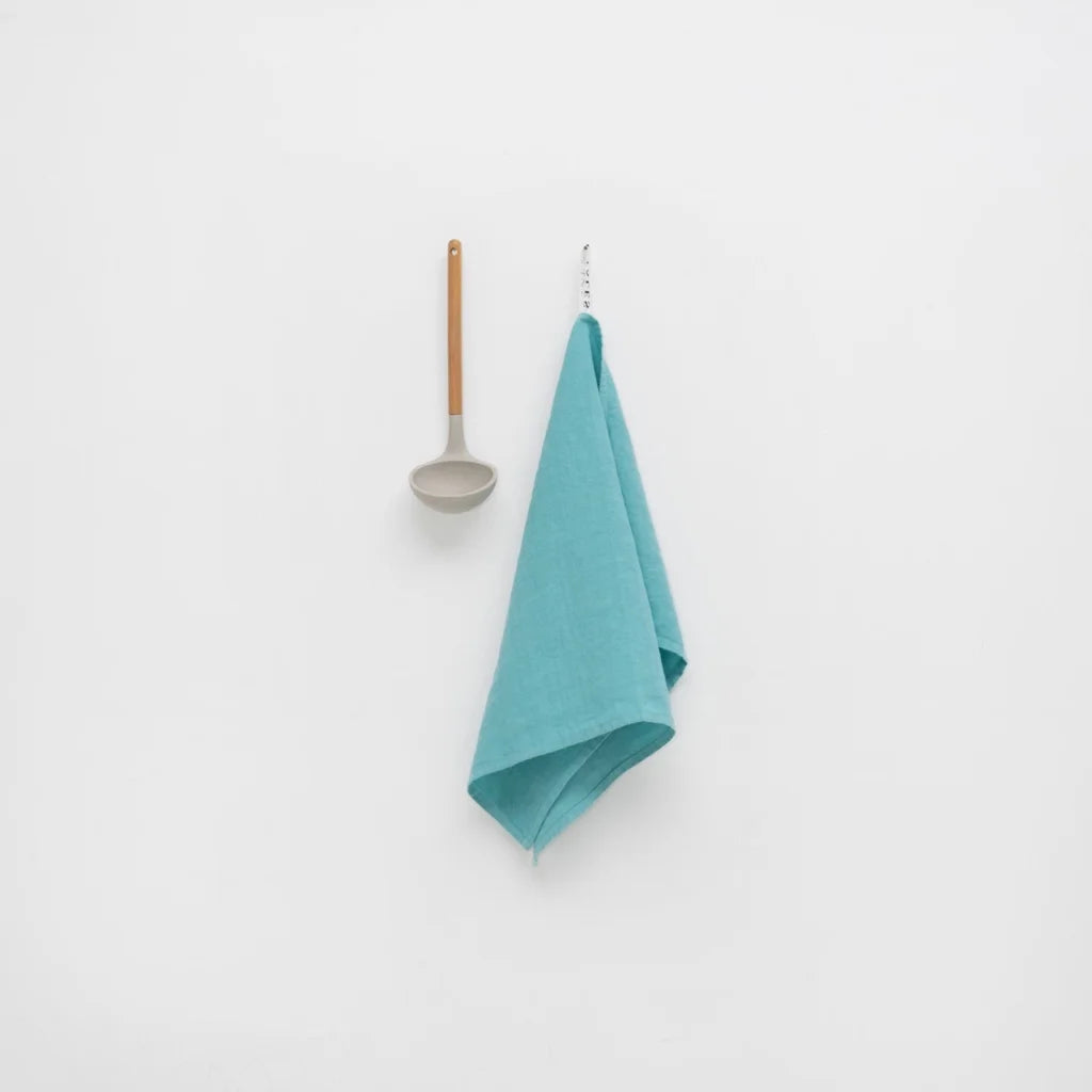 Leinen Geschirrtuch 2er-Pack in Atlantik Blau von Linen Tales Größe 45x65 cm