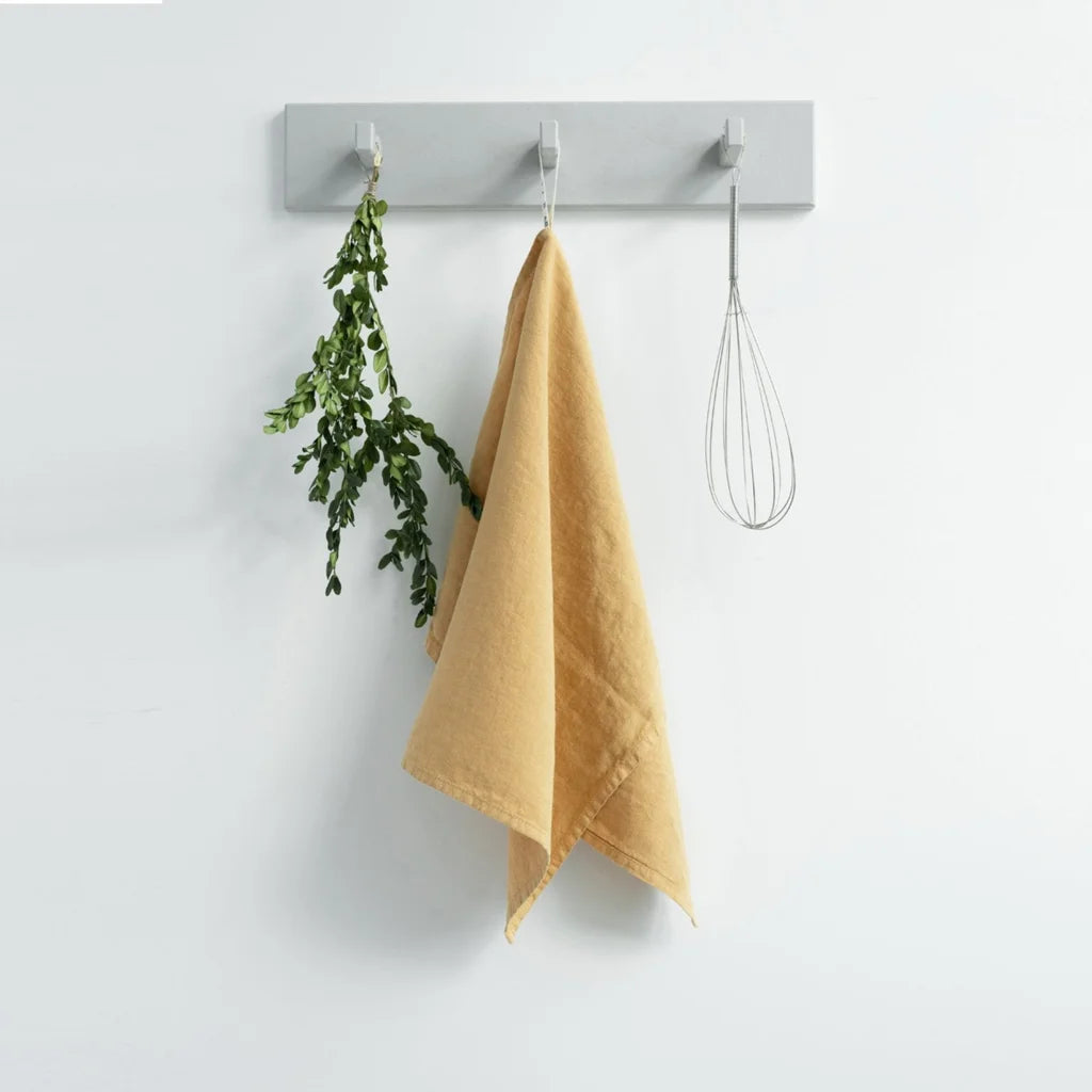 Leinen Geschirrtuch 2er-Pack in Honig Gelb von Linen Tales Größe 45x65 cm