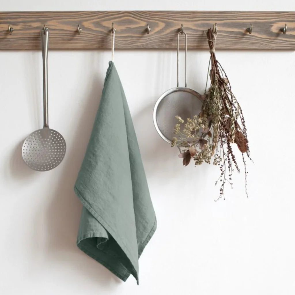 Leinen Geschirrtuch 2er-Pack in Mint Grün von Linen Tales Größe 45x65 cm