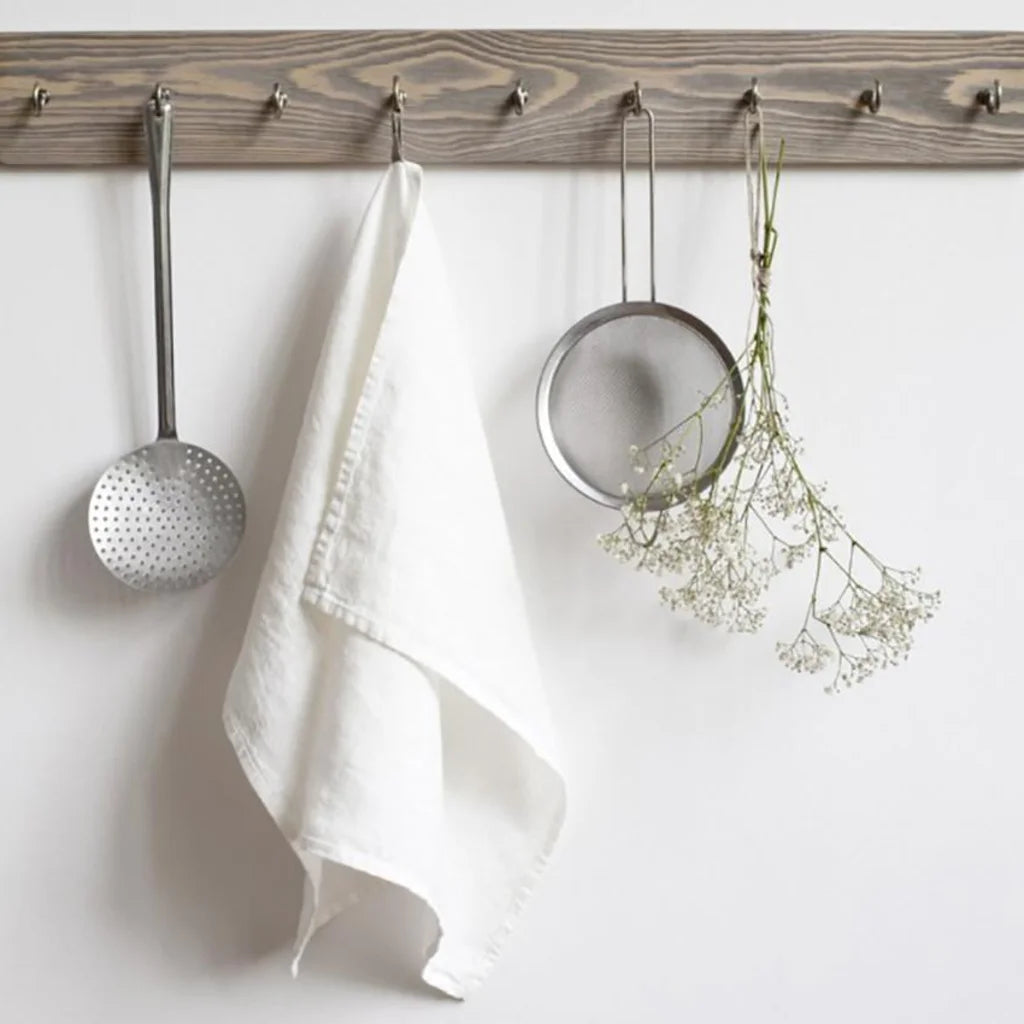 Leinen Geschirrtuch 2er-Pack in Weiß von Linen Tales Größe 45x65 cm