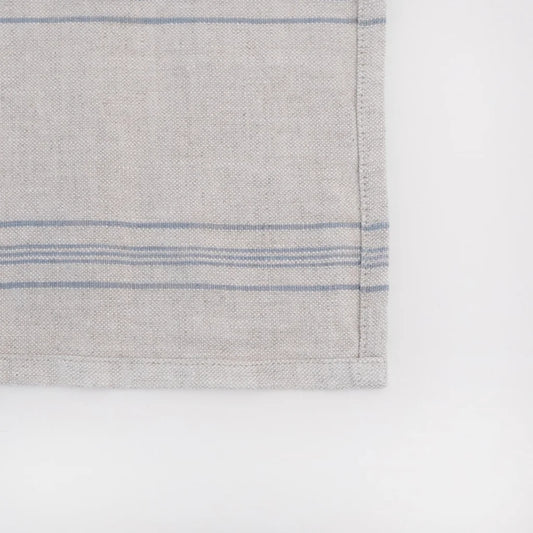 Leinen Geschirrtuch Streifen 2er-Pack in Hellgrau+Blau Grau+Blau Muster Streifen von Linen Tales Größe 45x65 cm