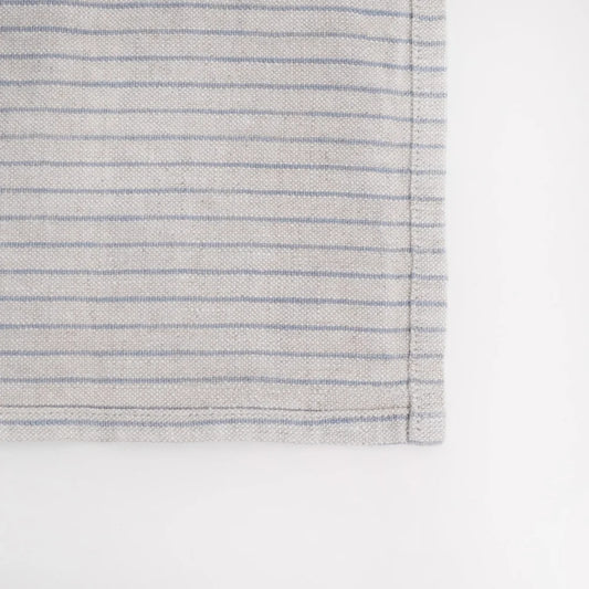 Leinen Geschirrtuch Streifen 2er-Pack in Hellgrau+Blau Grau+Blau Muster Streifen von Linen Tales Größe 45x65 cm