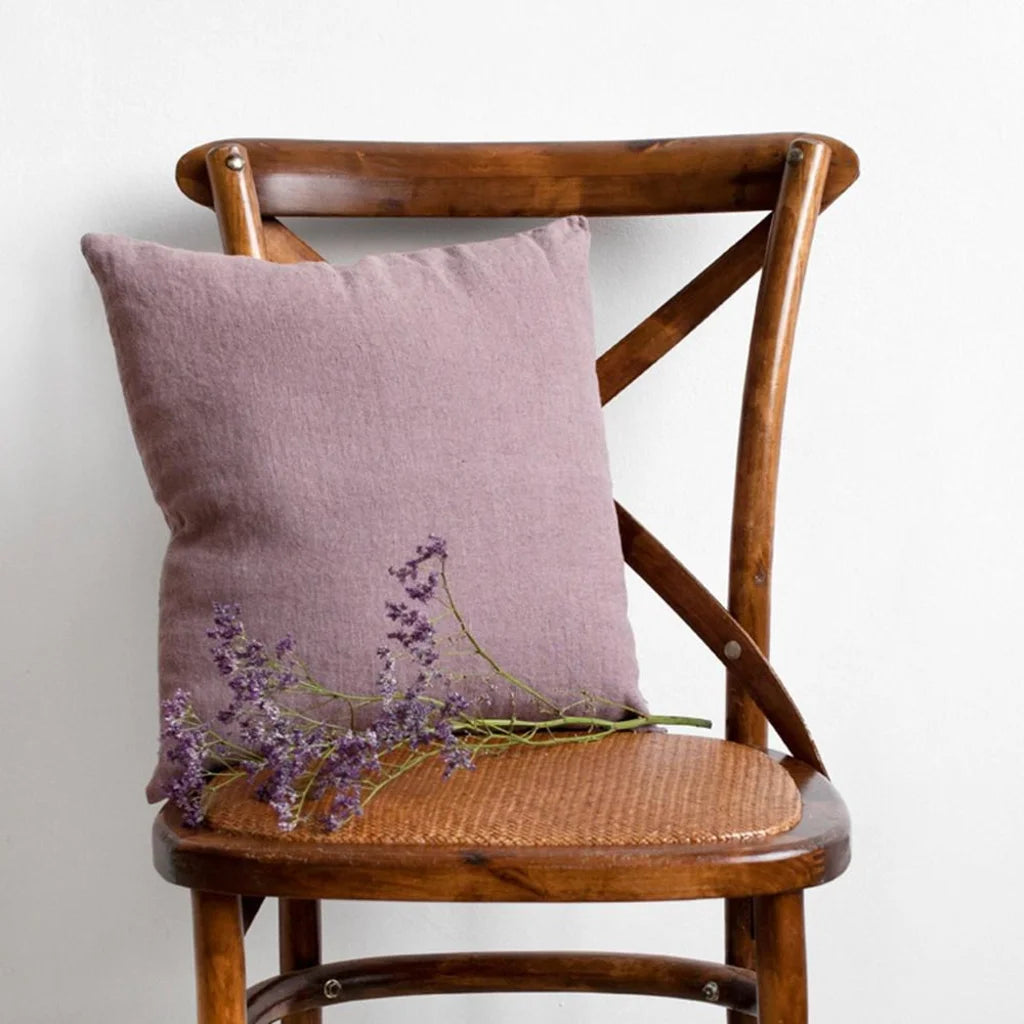 Leinen Kissenhülle in Altrosa Rosa von Linen Tales Größe 40x40 cm