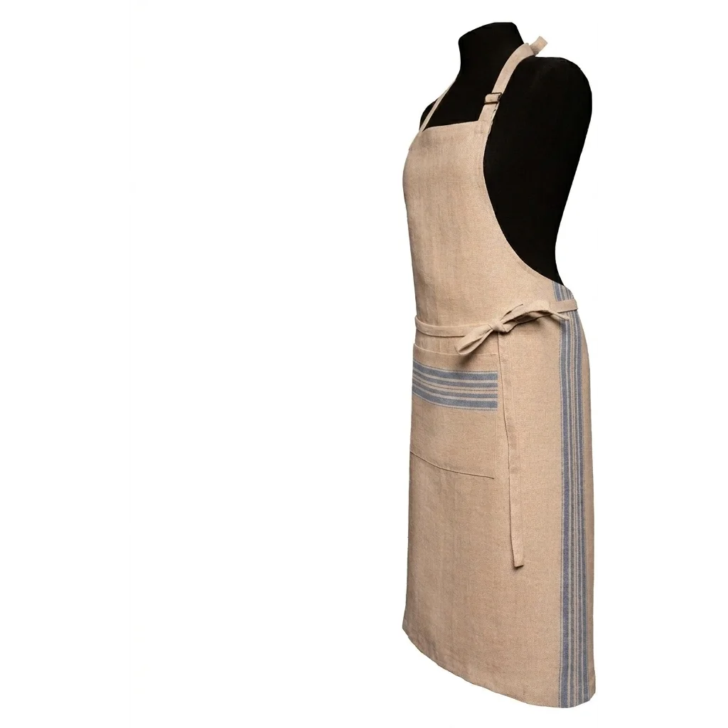 Leinen Kissenhülle JARA rechteckig 2er-Pack in Beige+Grün Muster Streifen von Erika Vaitkute Größe 40x60 cm