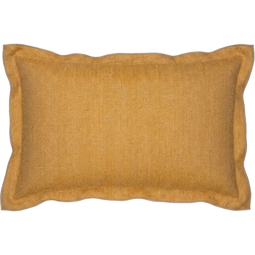 Leinen Kissenhülle mit Fischgrät-Muster 2er-Pack in Beige+Schwarz von Erika Vaitkute Größe 40x40 cm