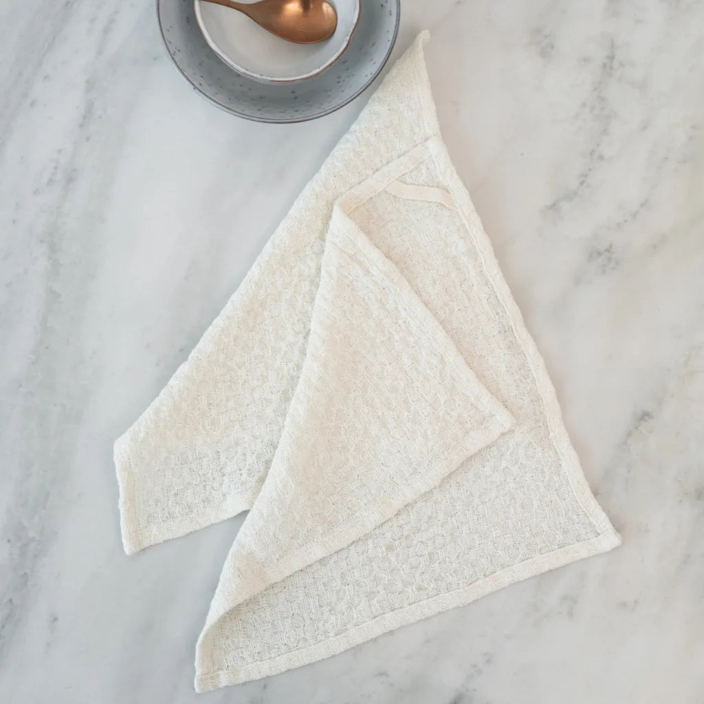 Leinen Spüllappen 2er-Pack in Creme (naturbelassen) Creme von Linen Tales Größe 26x26 cm
