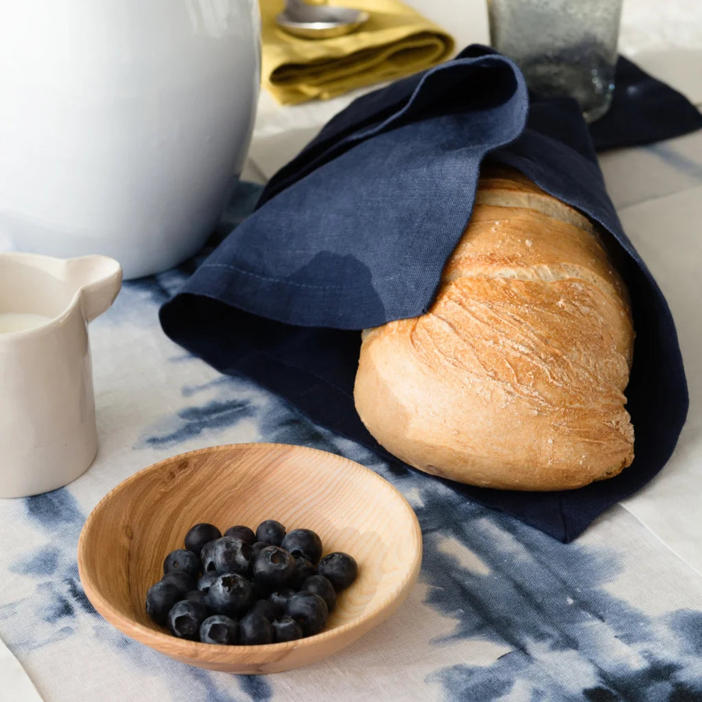 Leinen Stoffserviette 2er-Pack in Dunkelblau Blau von Linen Tales Größe 40x40 cm