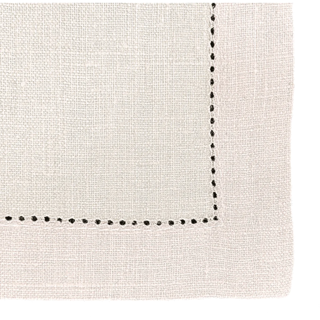 Leinen Stoffserviette ALANTA 6er-Pack in Creme von Erika Vaitkute Größe 42x42 cm