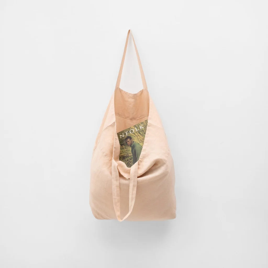 Leinen Tasche in Sand von Linen Tales Größe 54 cm breit+ 60 cm lang