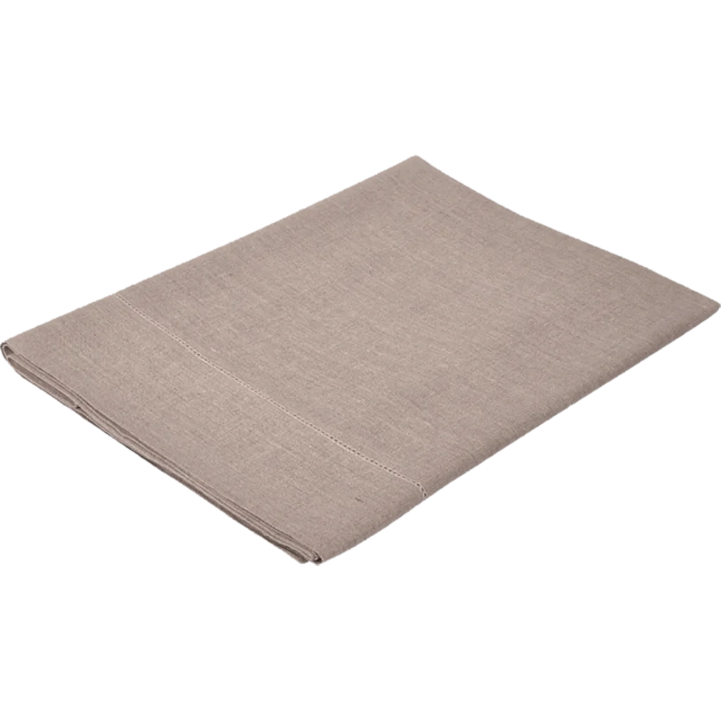 Leinen Tischdecke ALANTA in Beige von Erika Vaitkute Größe 130x170 cm