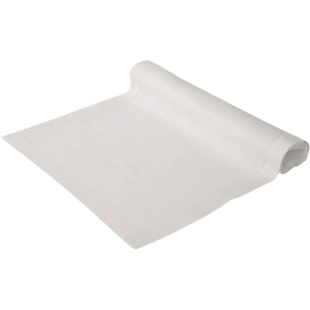 Leinen Tischläufer ALANTA in Weiß von Erika Vaitkute Größe 40x140 cm