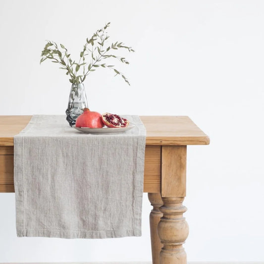 Leinen Tischläufer in Beige von Linen Tales Größe 40x150 cm