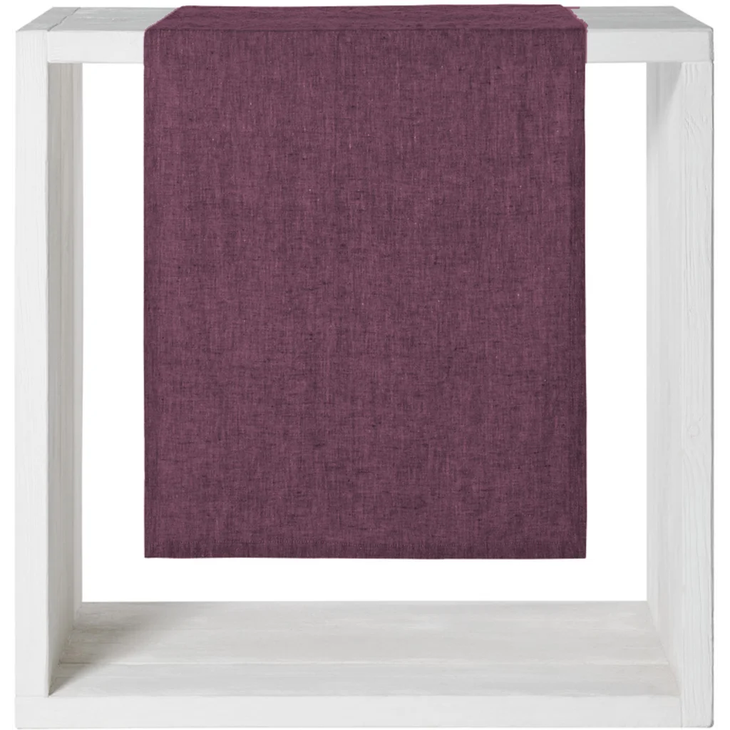 Leinen Tischläufer in Pflaume Beere von Proflax Größe 50x150 cm