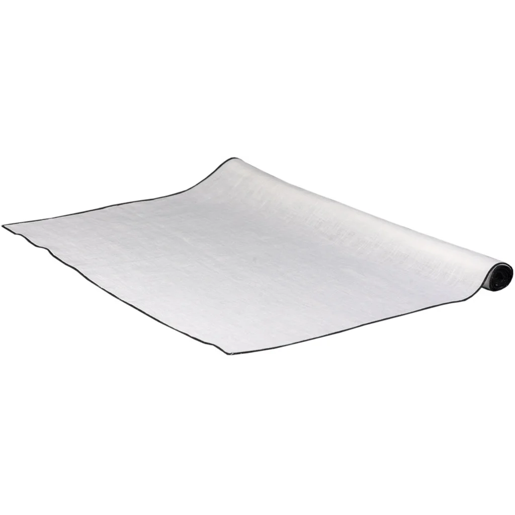 Leinen Tischläufer VILNIA in Weiß+Schwarz von Erika Vaitkute Größe 47x147 cm