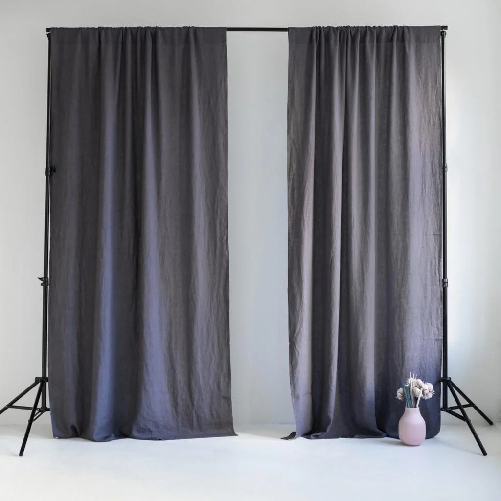 Leinen Verdunkelungsvorhang mit Tunnel 2er-Set – LAMA Living