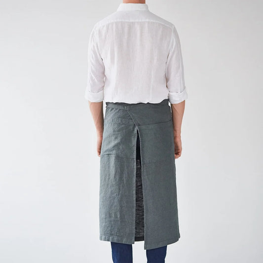 Leinen Vorbinder in Waldgrün Grün von Linen Tales Größe 105 cm breit+ 78 cm lang