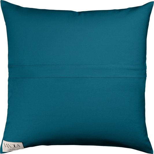 Modulare Kissenhülle Farbkombinationen mit Petrol in Petrol+Petrol Blau+Blau von Vandla design Größe 50x50 cm