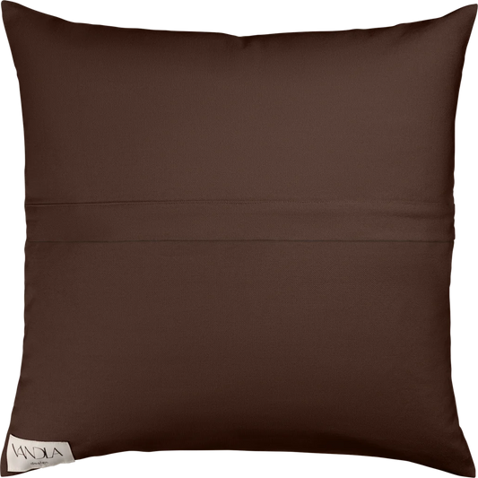 Modulare Kissenhülle Farbkombinationen mit Schoko in Schoko+Schoko Braun+Braun von Vandla design Größe 50x50 cm