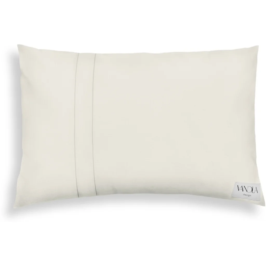 Modulare Kissenhülle rechteckig Farbkombinationen mit Creme in Creme+Creme von Vandla design Größe 40x60 cm