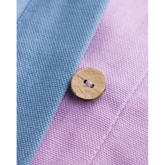 Modulare Kissenhülle rechteckig Farbkombinationen mit Jeansblau in Jeansblau+Jeansblau Blau+Blau von Vandla design Größe 40x60 cm