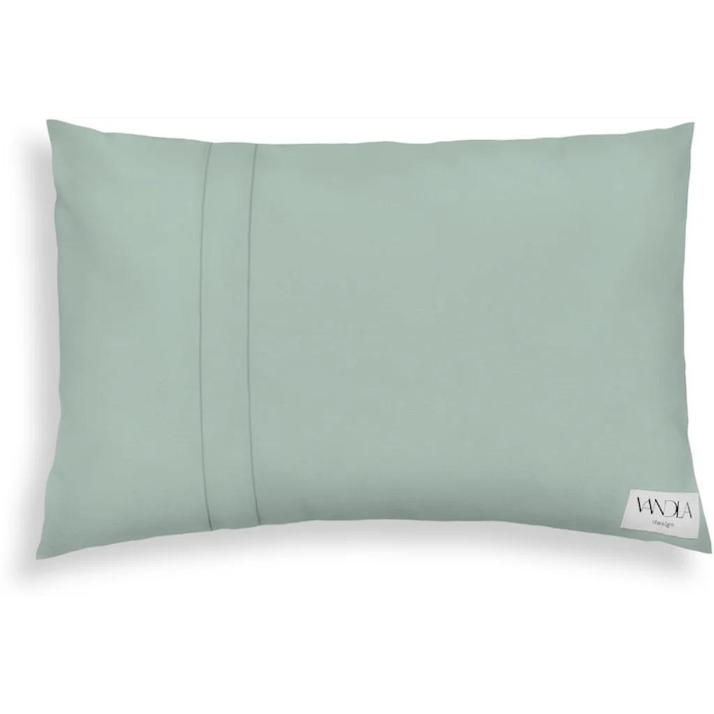 Modulare Kissenhülle rechteckig Farbkombinationen mit Mint in Mint+Mint Grün+Grün von Vandla design Größe 40x60 cm