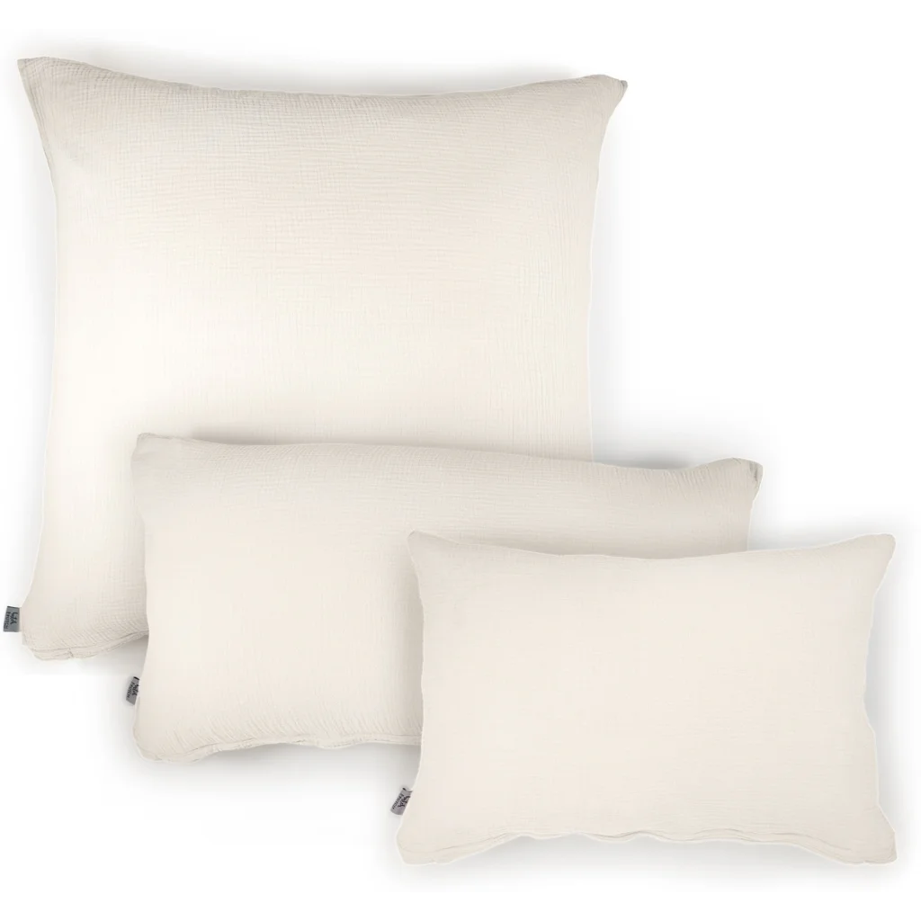 Musselin Bettwäsche Kissenbezug in Creme von hutch&putch Größe 40x80 cm