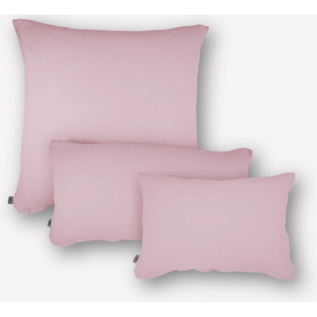 Musselin Bettwäsche Kissenbezug in Mauve Rosa von hutch&putch Größe 60x80 cm