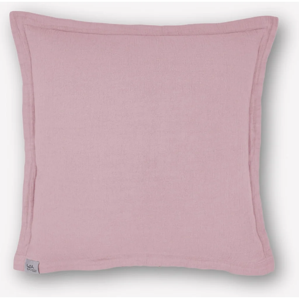 Musselin Kissenhülle in Mauve Rosa von hutch&putch Größe 50x50 cm