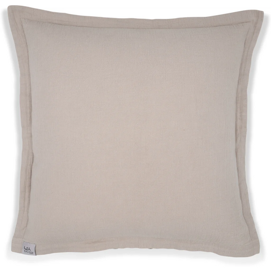 Musselin Kissenhülle in Stein Beige von hutch&putch Größe 50x50 cm