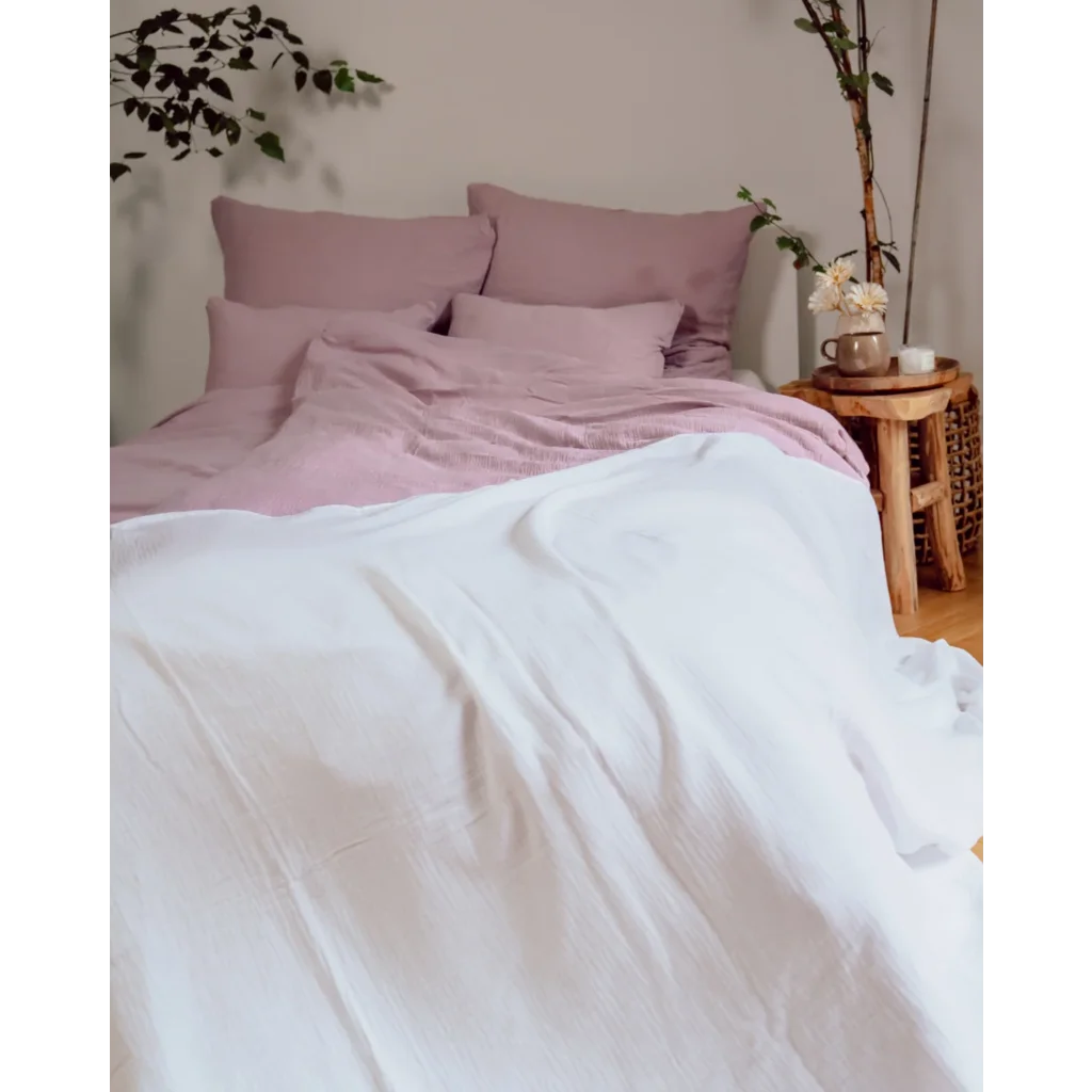 Musselin Tagesdecke in Creme von hutch&putch Größe 160x220 cm