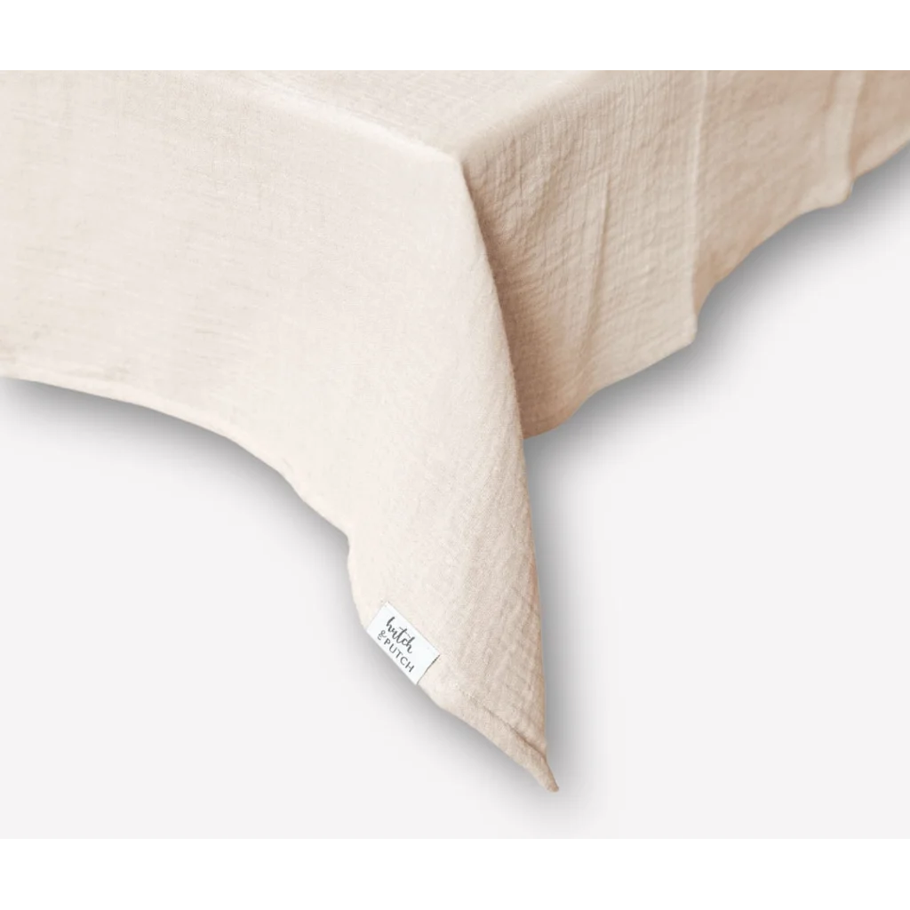Musselin Tischdecke in Creme von hutch&putch Größe 135x220 cm