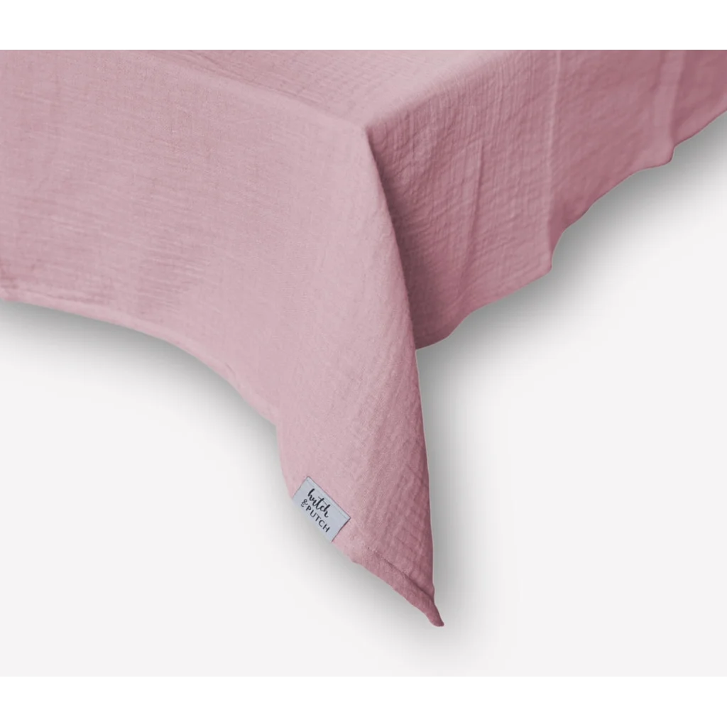 Musselin Tischdecke in Mauve Rosa von hutch&putch Größe 135x135 cm