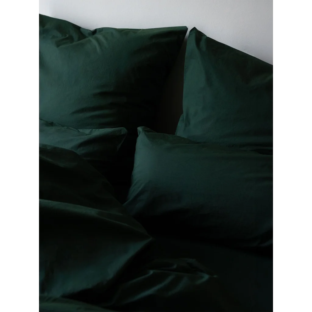 Perkal Bettwäsche Bettbezug in Waldgrün Grün von erlich textil Größe 135x200 cm