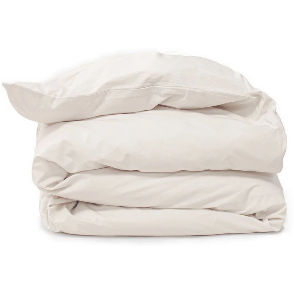 Perkal Bettwäsche Garnitur 3-teilig in Creme von erlich textil Größe 200x200 + 2x 80x80 cm