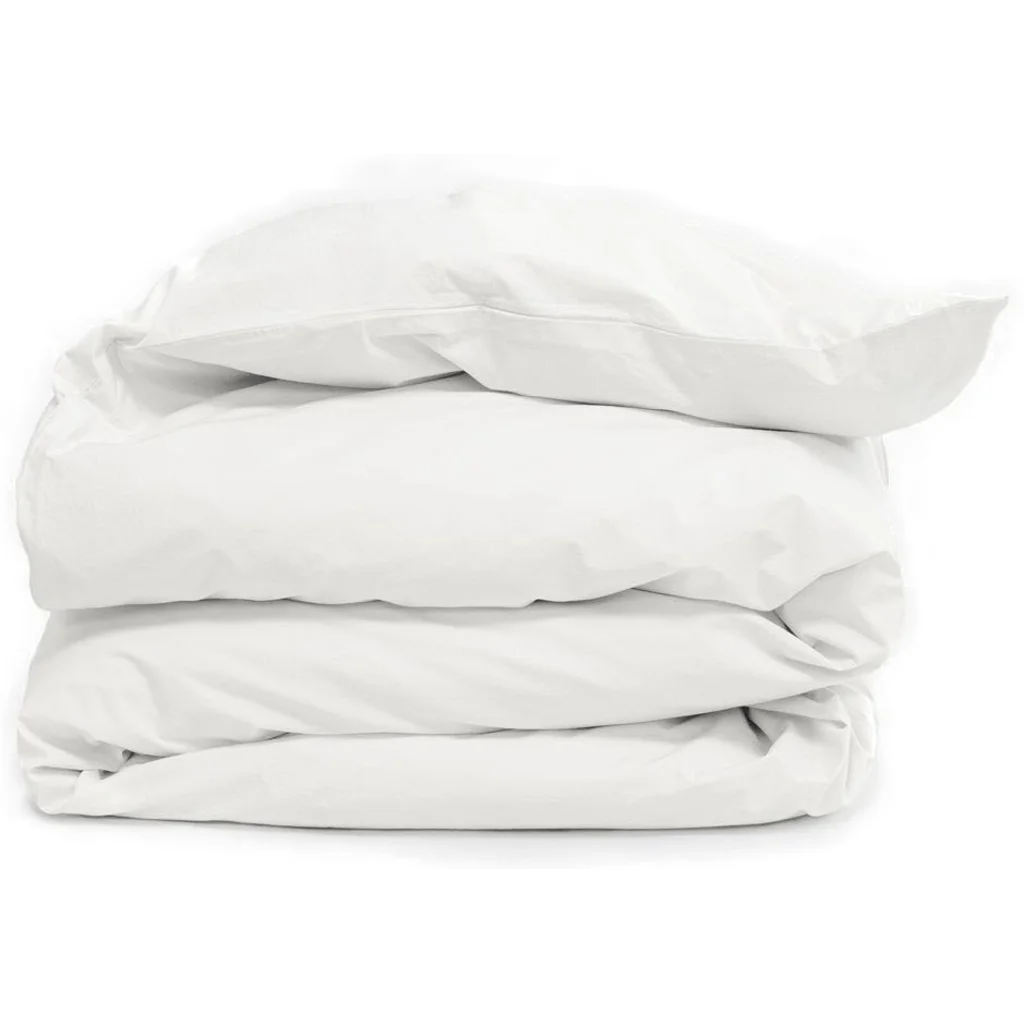 Perkal Bettwäsche Garnitur in Weiß von erlich textil Größe 155x220 + 40x80 cm