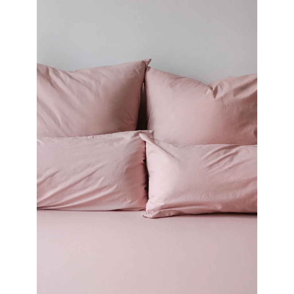 Perkal Bettwäsche Kissenbezug in Altrosa Rosa von erlich textil Größe 80x80 cm