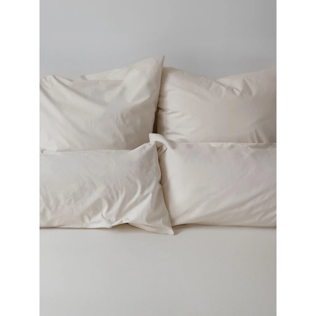 Perkal Bettwäsche Kissenbezug in Creme von erlich textil Größe 80x80 cm