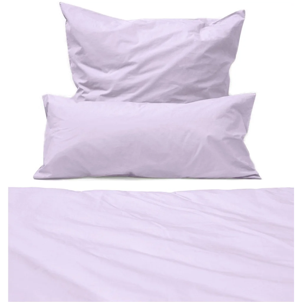 Perkal Bettwäsche Kissenbezug in Flieder Lila von erlich textil Größe 40x80 cm