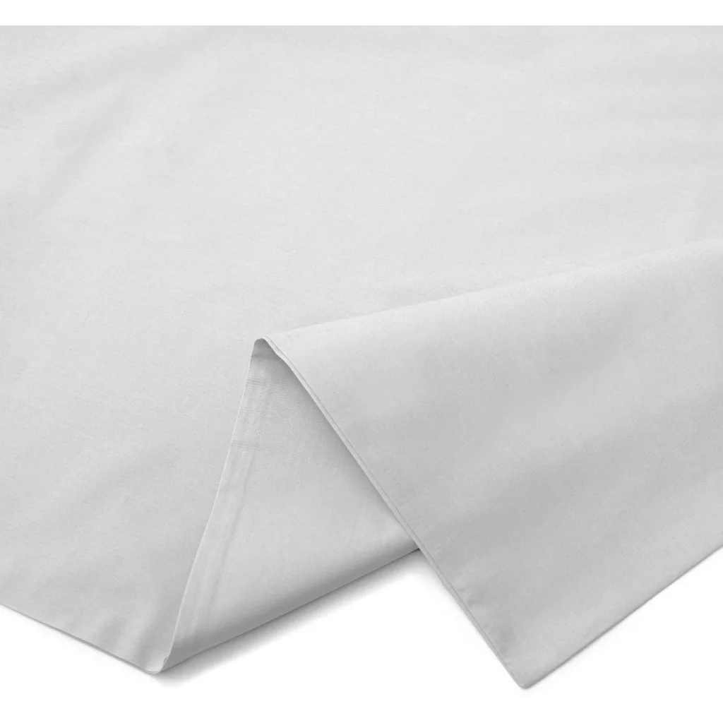 Perkal Bettwäsche Kissenbezug in Hellgrau Grau von erlich textil Größe 80x80 cm