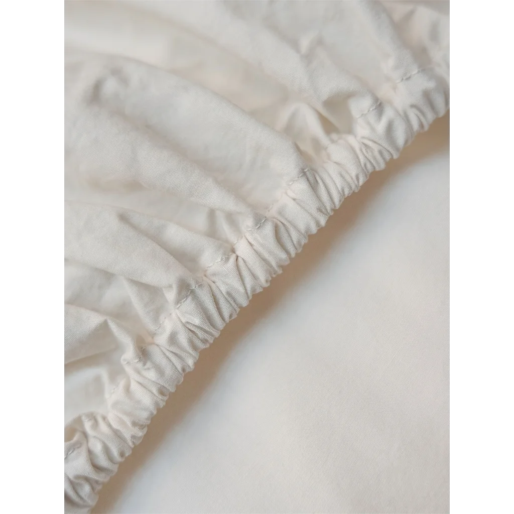 Perkal Spannbettlaken für Boxspringbetten in Übergröße in Creme von erlich textil Größe 140x200 cm