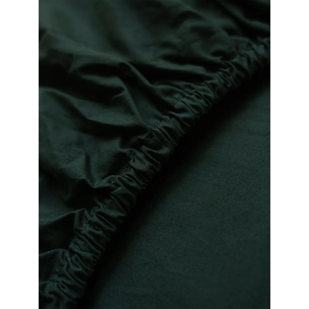 Perkal Spannbettlaken für Boxspringbetten in Übergröße in Waldgrün Grün von erlich textil Größe 160x200 cm