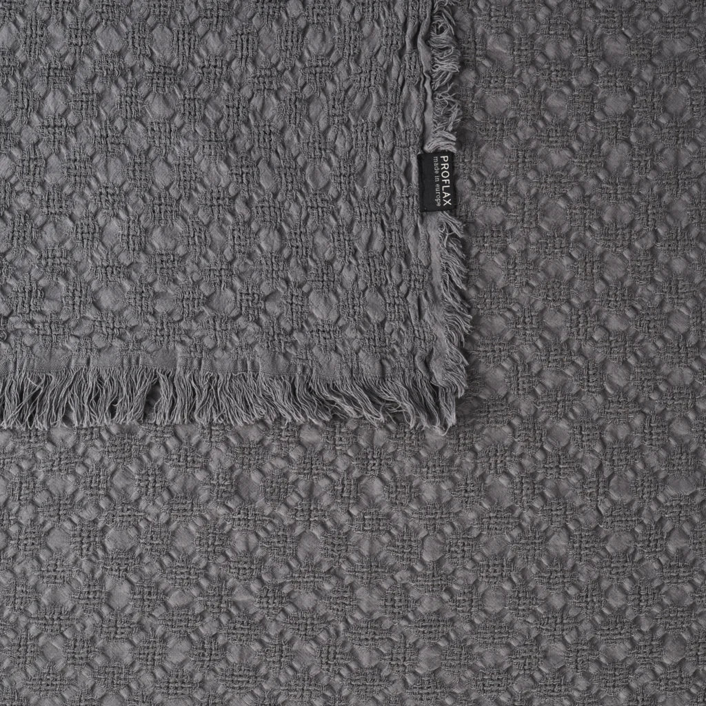 Plaid in Anthrazit Grau von Proflax Größe 130x180 cm
