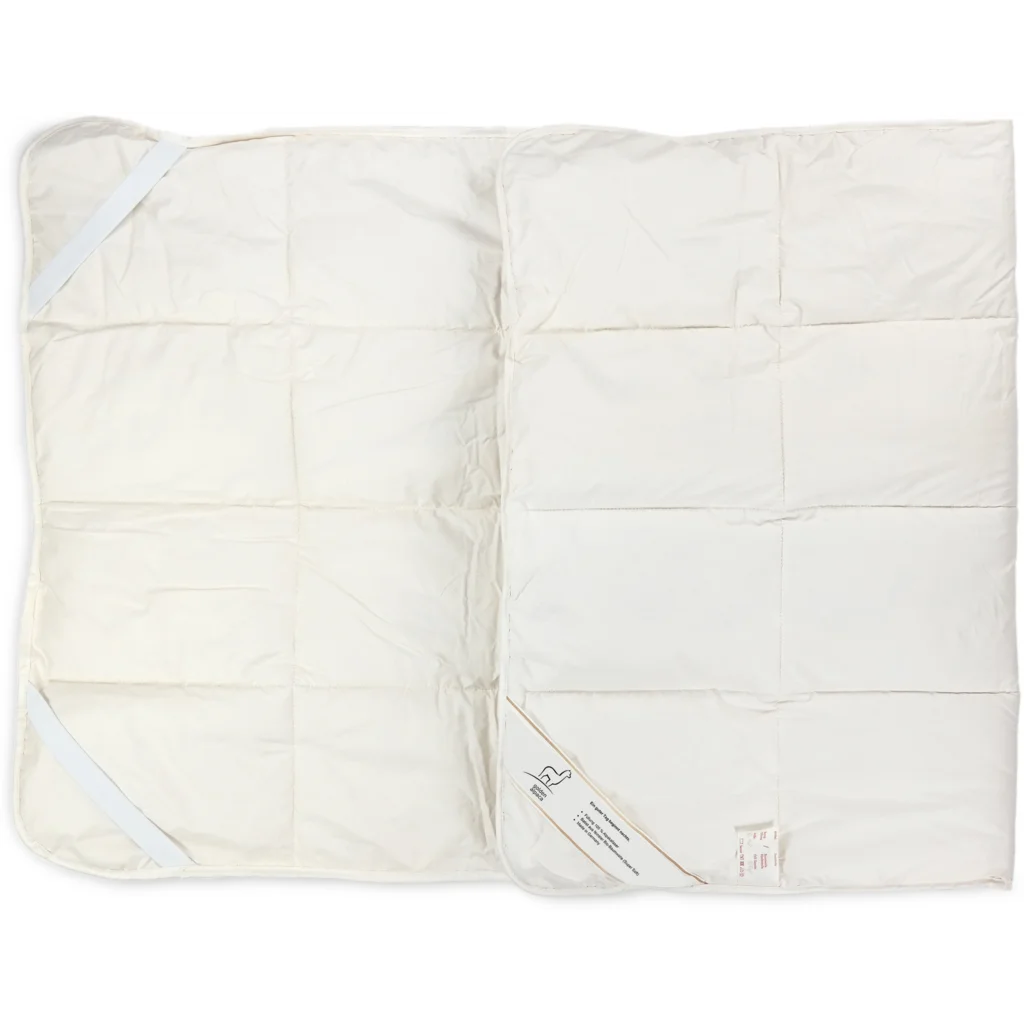 Topper mit Füllung Alpakawolle für Matratzen in Standardgröße - Einzelbett in Creme von Golden Alpaca Größe 100x200 cm