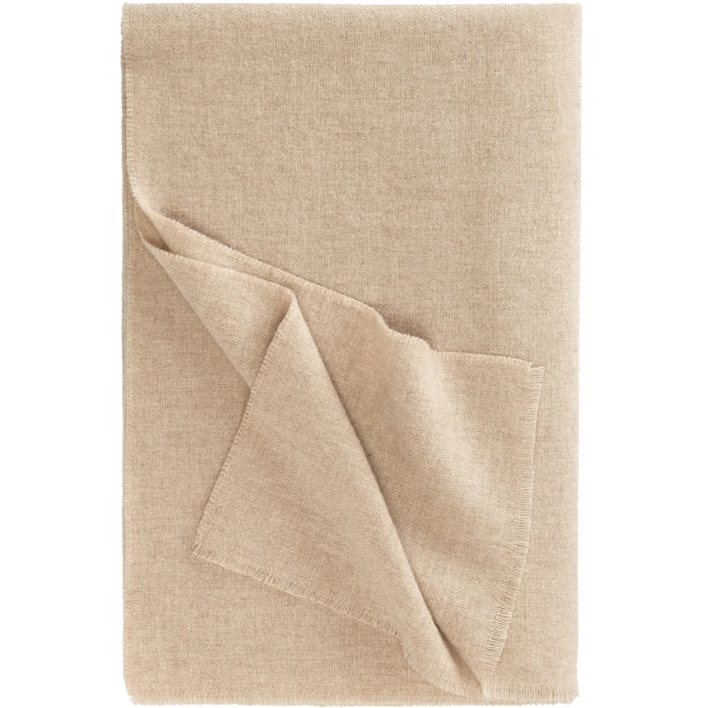 Tweed Decke LEEDS in Sand Muster Meliert von Eagle Products Größe 130x200 cm