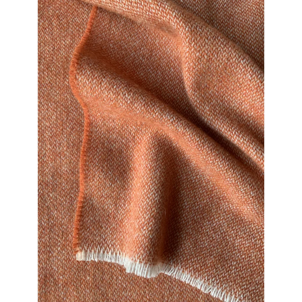 Tweed Decke LEEDS in Terra Orange Muster Meliert von Eagle Products Größe 130x200 cm