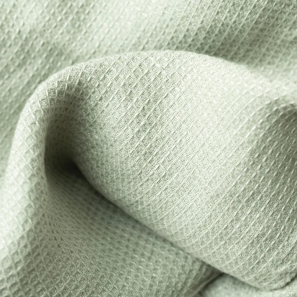 Waffelpiqué Duschtuch in Hellgrün Grün von Linen Tales Größe 75x125 cm