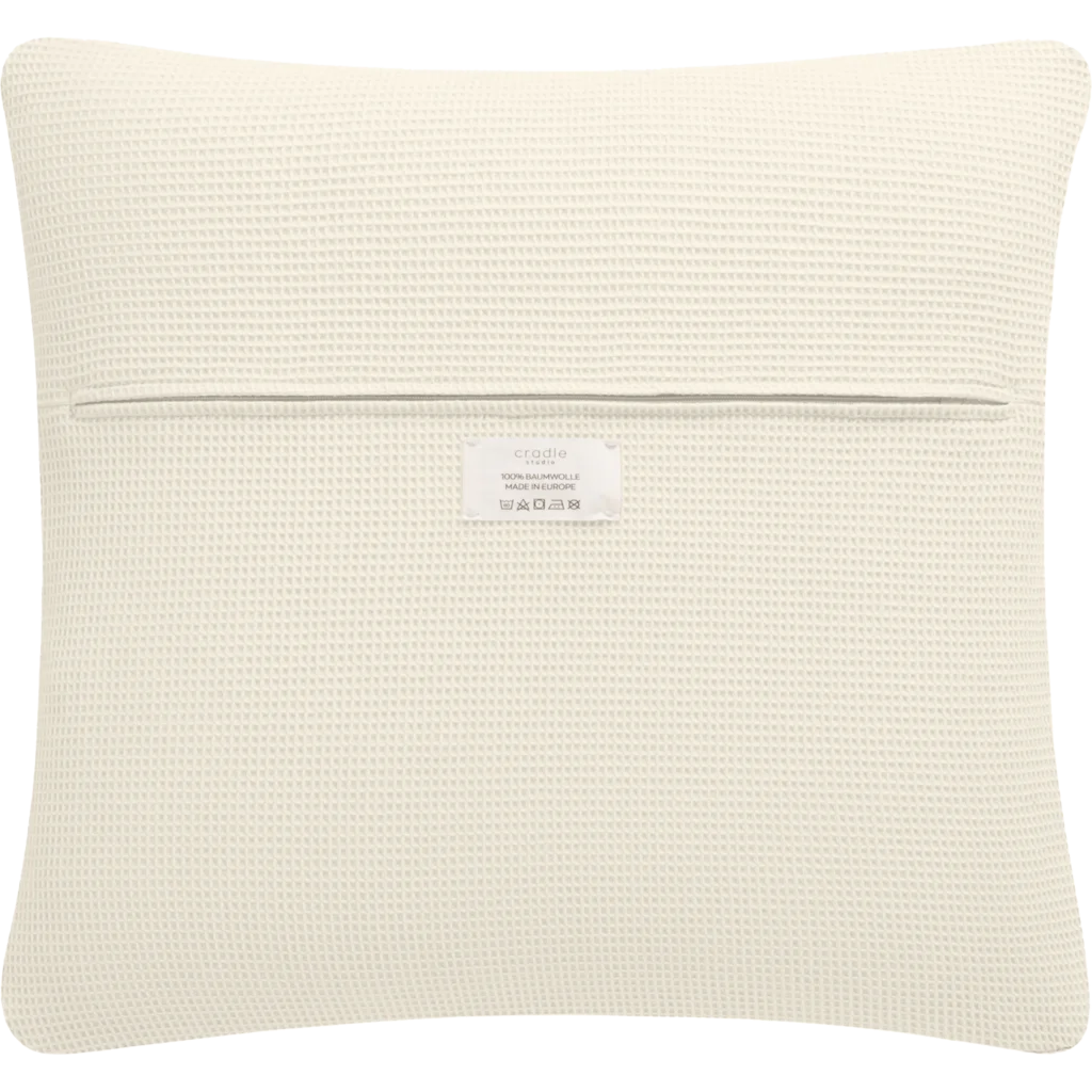 Waffelpiqué Kissenhülle in Natur Creme von Cradle Studio Größe 50x50 cm