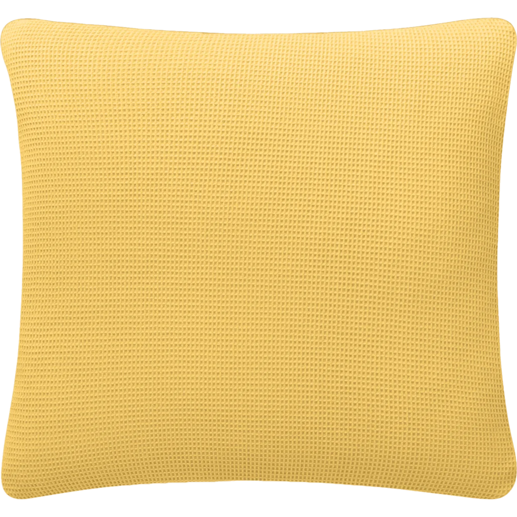 Waffelpiqué Kissenhülle in Sonnengelb Gelb von Cradle Studio Größe 50x50 cm