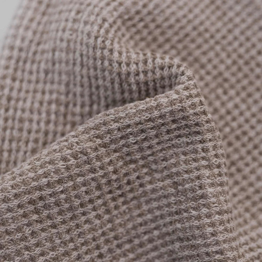 Waffelpiqué Spüllappen 2er-Pack in Beige von Linen Tales Größe 26x26 cm